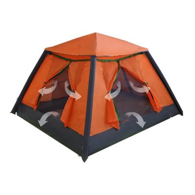 China Hot Selling Automatic Pop Up Straight Tying Type Waterproof Silver Silk Steel Logo Bag Emergency Tent Disaster Tent Family Tent Compartments Evacuation Camp for sale