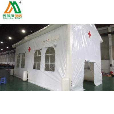 China Large First Medical White Portable Inflatable Medical Tent for sale