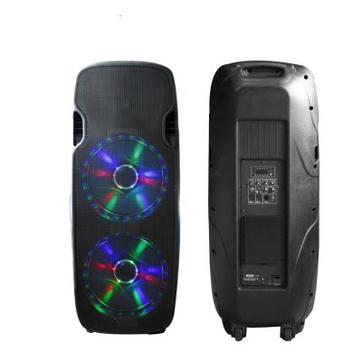 China 15 Inch 300w Yes Dual PA Speaker With 5 Band EQ With LED Light Speaker for sale