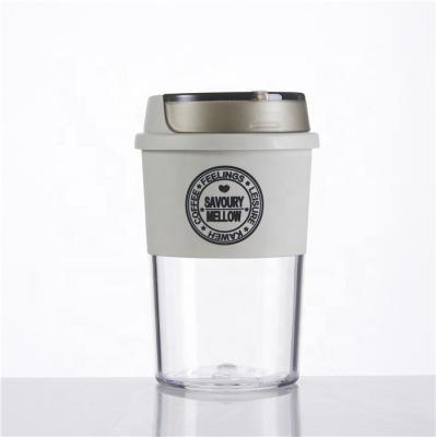 China Sustainable Portable Plastic Tumbler Water Cup 300ml Tritan Coffee Travel Mug for sale