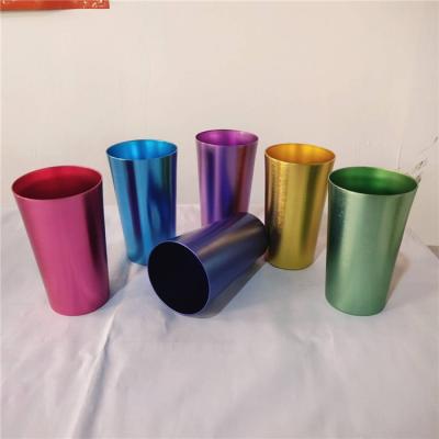 China Viable Cheap Price Promotional Metal Type Foil Water Cup For Travel Custom Color Aluminum Cup for sale