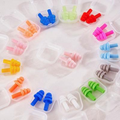 China Safety\Swimming Earplugs Soft Anti-noise Silicone\Comfortable Waterproof Earplugs Safety Ear Plugs OEM for sale