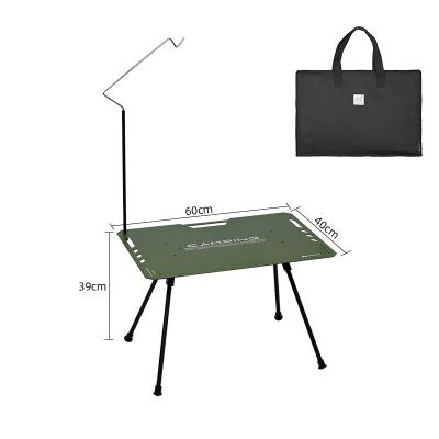 China Foldable High quality camping picnic  foldable aluminum table leisure Hangable object outdoor furniture camping table with handle for sale