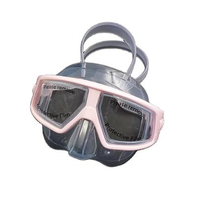 China Anti fog waterproof Snorkeling diving surface mirror Liquid Tempered glass Silicone underwater sports glasses Scuba diving mask WIN-0500 for sale