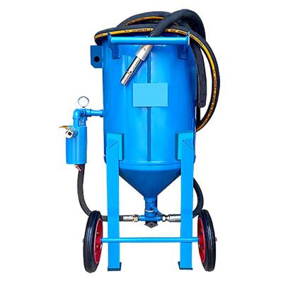 China Factory manufacturer direct sales warehouse rust removal sandblasting machine high pressure mobile sandblasting cleaning small tank for sale