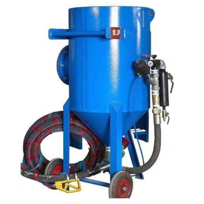 China Factory sale mobile sandblasting machine for rust removal sandblasting pressurized mobile sandblasting tank for sale