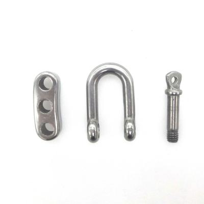 China Retail Industry Stainless Steel D Shaped Shackles For Paracord Bracelets Adjustable for sale