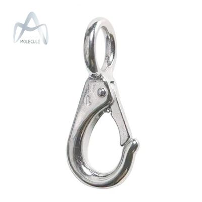 China Heavy Industry Material Stainless Steel Rigid Fixed Eye SS304 / 316 Snap Spring Hook Maker for sale