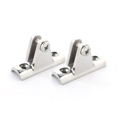 China Main Marine Hardware Quick Release Bimini Boat Yacht Boat Hinge 90 Degree Concave Low Deck Hinge With Pin Stainless Steel Quick 316 for sale