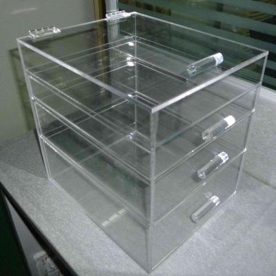 China Viable decorative acrylic cosmetic organizer or acrylic cosmetic box for sale