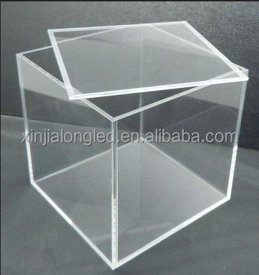 China Viable See Through Clear Acrylic Lucite Acrylic Container Square Storage Box Wholesale for sale