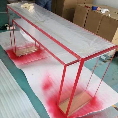 China Modern Coffee Table Plexiglass Console Table Colored Acrylic End Table for sale