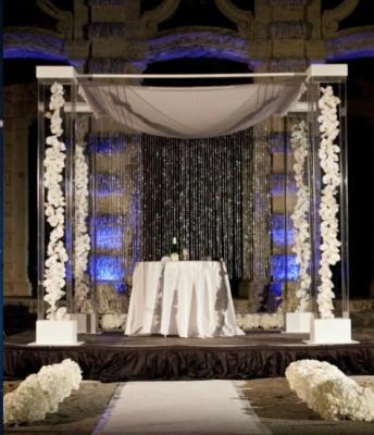 China Clear Lucite Acrylic Plexiglass Wedding Chuppah Clear Acrylic Gazebo Arch Wedding Tent for sale