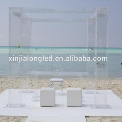 China Lucite Clear Acrylic Plexiglass Wedding Clear Acrylic Chuppah Gazebo for sale