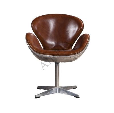 China Other aviation aluminum and vintage leather chair for living room furniture office villa for sale