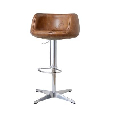 China Other Vintage Leather Cover Adjustable Seat Bar Chair For Bar Furniture Office Home Villa Restaurant for sale