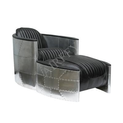 China Other Aluminum Aviation Cover Lounge Recliner Accent Leisure Arm Tomcat Chair For Living Room Furniture Office Villa for sale