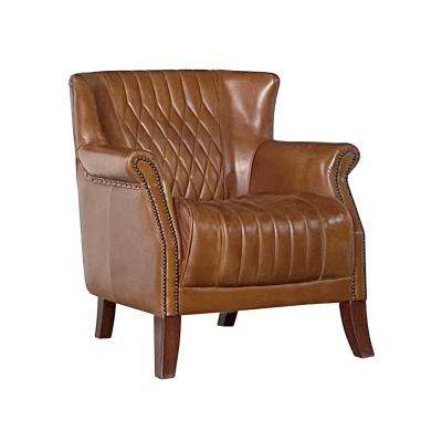 China Other Vintage Brandy Genuine Leather Seat Master Armchair For Sale for sale