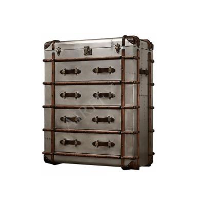 China Canvas Drawer Chest Of Drawers Aluminum For Living Room Cabinet Bedroom Villa Vintage Store for sale