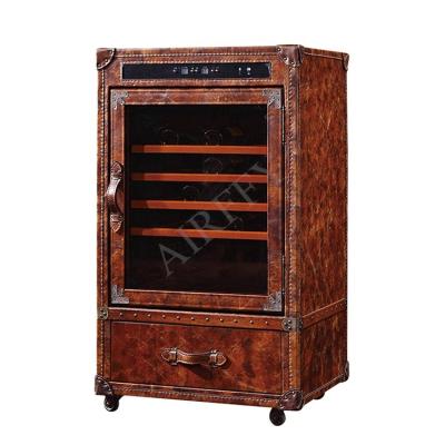 China Vintage Wine Cabinet Wine Crate Cooling Cooling Rack For Villa Home Clubhouse Hotel Bar Winery Dining Room for sale