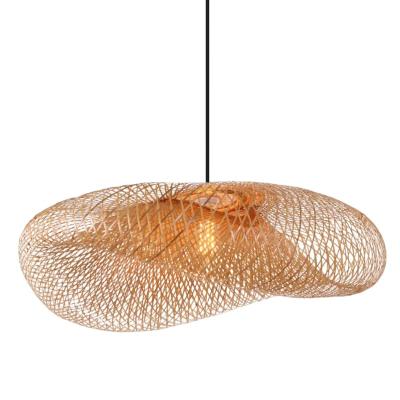 China China Manufacture Modern Professional Handmade Wicker Lamps Hanging Rattan Pendant Light Bamboo Weaving Lamp for sale