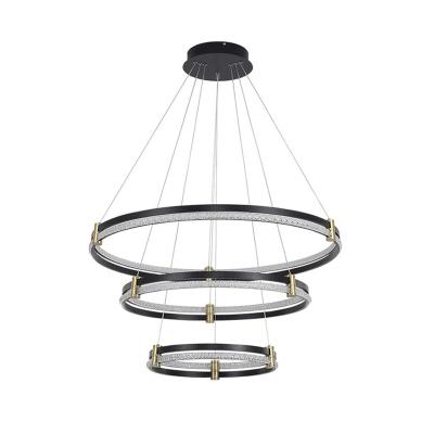 China CHOICEYOUNG Modern Home Luxury Stainless Steel Ring Pendant Lighting LED Modern Nordic Acrylic Indoor Hotel Living Room Chandelier for sale