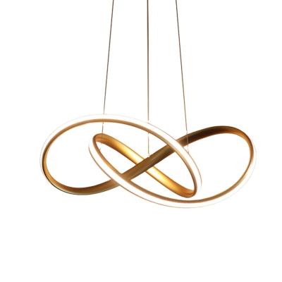 China CHOICEYOUNG Modern Gold Ring Creativity Chandeliers Hanging Indoor Acrylic Lighting Modern Luxury Chandelier Home Living Room Hotel for sale