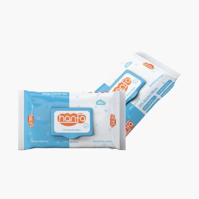 China Convenience Skin Care Private Label 75% High Quality Alcohol Wipes Wet Wipes Alcohol for sale