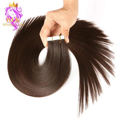 China Silky Straight Wave Drop Shipping Tape In Hair Extensions Peel Off Machine Remy 20pcs Adhesive Double Weft Tape In Hair Extension for sale