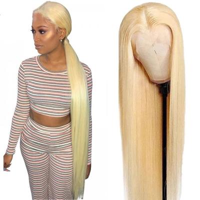 China 613 Blonde 13X4 Frontal Wig Fast Shipping 613 Honey Blonde 13X4 Lace Front Wig HD 613 Blonde 40inch Full Hair Wigs for sale