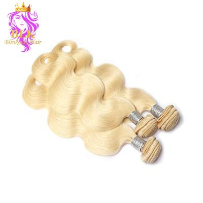 China Wholesale 613 Blonde Body Wave Dyed Cuticle Aligned Brazilian Honey Blonde 613 Body Wave Bundles 100% Virgin Hair for sale