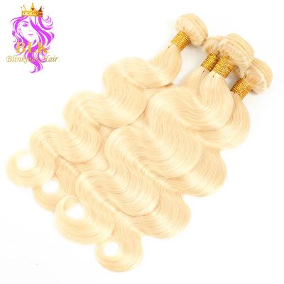 China BLKHAIR Wholesale Honey Blonde 613 Hair Weave Bundles Extension Body Wave Virgin Hair Peruvian Factory Dyed for sale