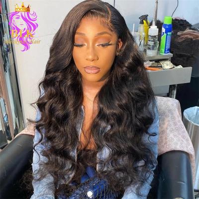 China Wholesale High Quality Straight/Body Wave Factory Price Virgin 180%Density Full Lace Wig Glueless Hd Human Hair Raw Indian Sellers for sale