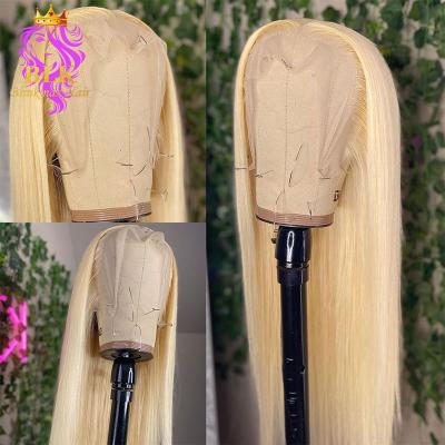 China 613 Human Hair Wigs 13X4 Glueless 100% Human Hair Wigs 613 Blonde Color With Combs Wholesale Brazilian Hair Lace Wigs for sale