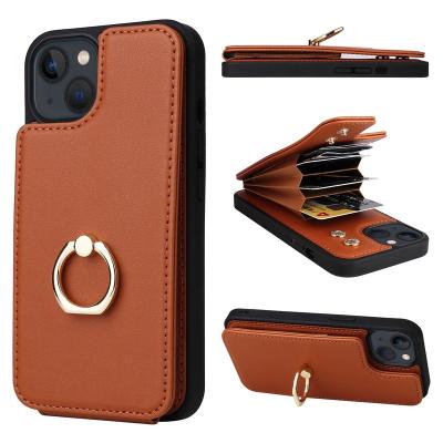 China Amazon Wallet Card Holder Flip Phone Case Shockproof Luxury Leather Mobile Cover For iphone 14 pro case 13 12 11 max card holder for sale