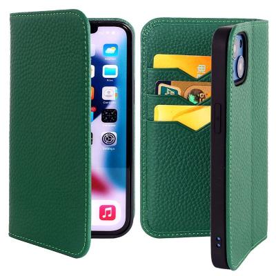 China Japan Shockproof High Quality Design Stand Flip Wallet Phone Case Genuine Leather Smart Cover For Genuine Leather iphone 14 13 12 Case for sale