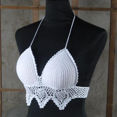 China Crochet Bikini Breathable Crop Top Pineapple Flowers Handmade Crochet Hippie Swimwear Swimwear Bikinis Beach Wear, Spa Hotel 28665T for sale