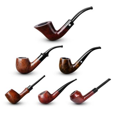 China Factory direct custom logo design classic briar wooden smoking pipe for sale