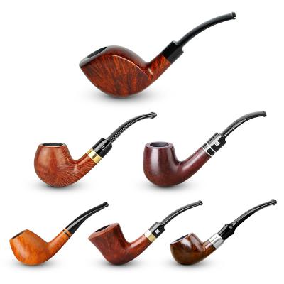 China Durable Promotional Fast Delivery Current Gift Briar Wooden Smoking Tobacco Pipe Smoking Tobacco Pipe for sale