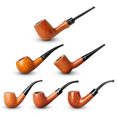 China Factory best quality professional outstanding briar gift wooden smoking pipe with clear color for sale