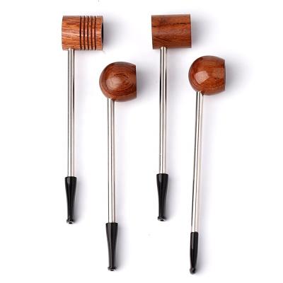 China Low Price Smoking Rosewood Tobacco Pipe Mini Portable Straight Stem Smoking Pipes Without Filter for sale