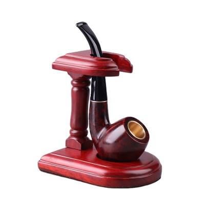 China High Quality Pipe Rack New Arrival Tobacco Pipe Rack One Seat Rosewood Smoking Pipe Holder for sale