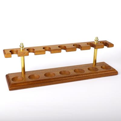 China Fashion Durable Smoking Pipe Factory Workmanship High Grade Use Wooden Tobacco Pipe Stand In 7 Seats for sale