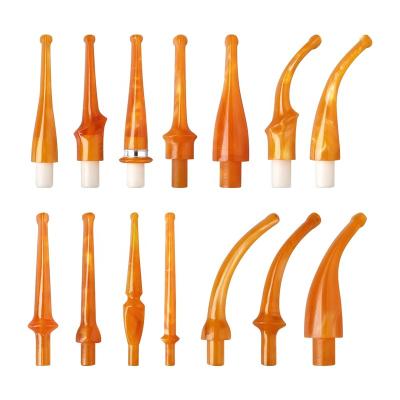 China Colorful Stem Logo Meerschaum Pipe Mouthpiece Custom Amber Acrylic Tobacco Pipe DIY Pipe Stem Replacement for sale