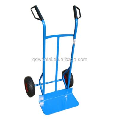 China Qingdao easy folding wantai two wheel hand pull pneumatic rubber cart with CE certificate for sale