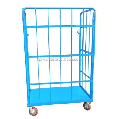 China Foldable Metal Storage Rack Trolley Carrier Truck For Warehouse for sale