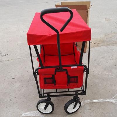 China Durable Fabric CartOutdoor Camping Fishing Folding Portable Push Shopping Cart for sale