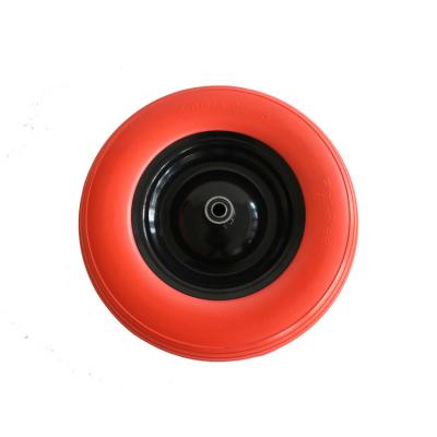 China China Manufacturer 4.00-8 Metal PU Foam Wheel For Wheel Barrow for sale