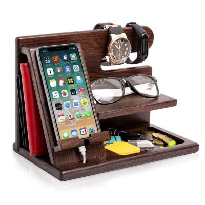 China China Best Selling Water Proof Non-Toxic Desktop Display Phone Dock Solid Wood Ash Key Holder for sale