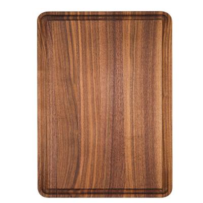 China Reversible Perfect Disposable Walnut Wooden 12x8 Inch Cutting Board with Juice Groove and Food Display Handles for sale